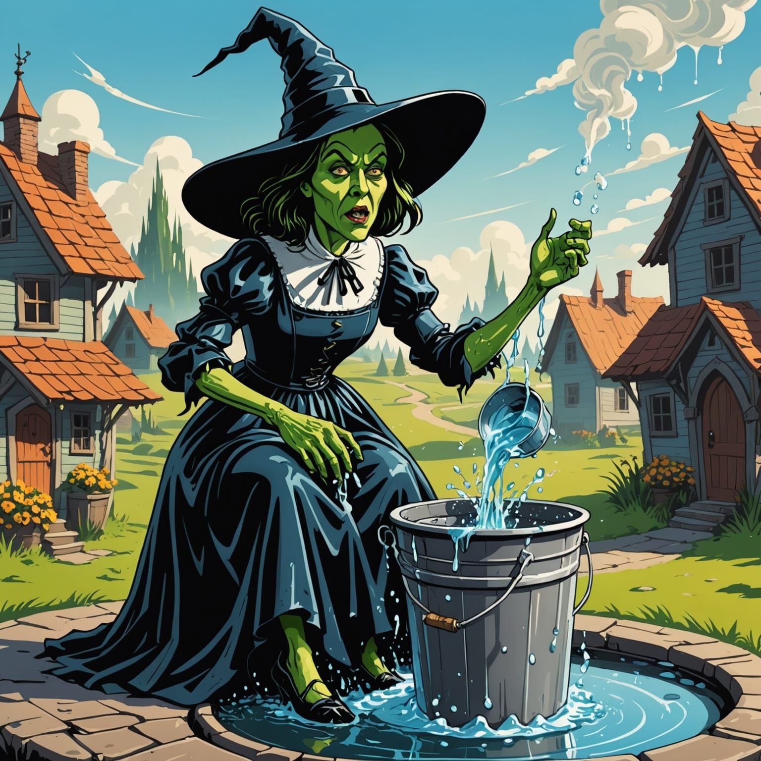 Wicked Witch Melts in Oz: AI Recreation