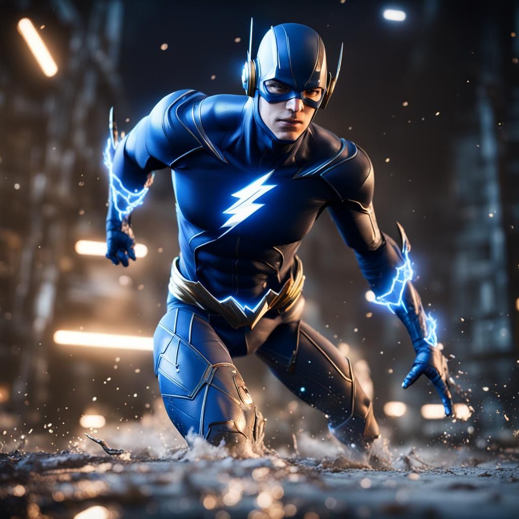 The Blue Flash in Epic 3D Game Style