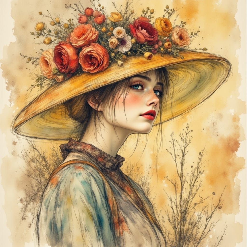 Post-Impressionist Woman Reading in Soft Light