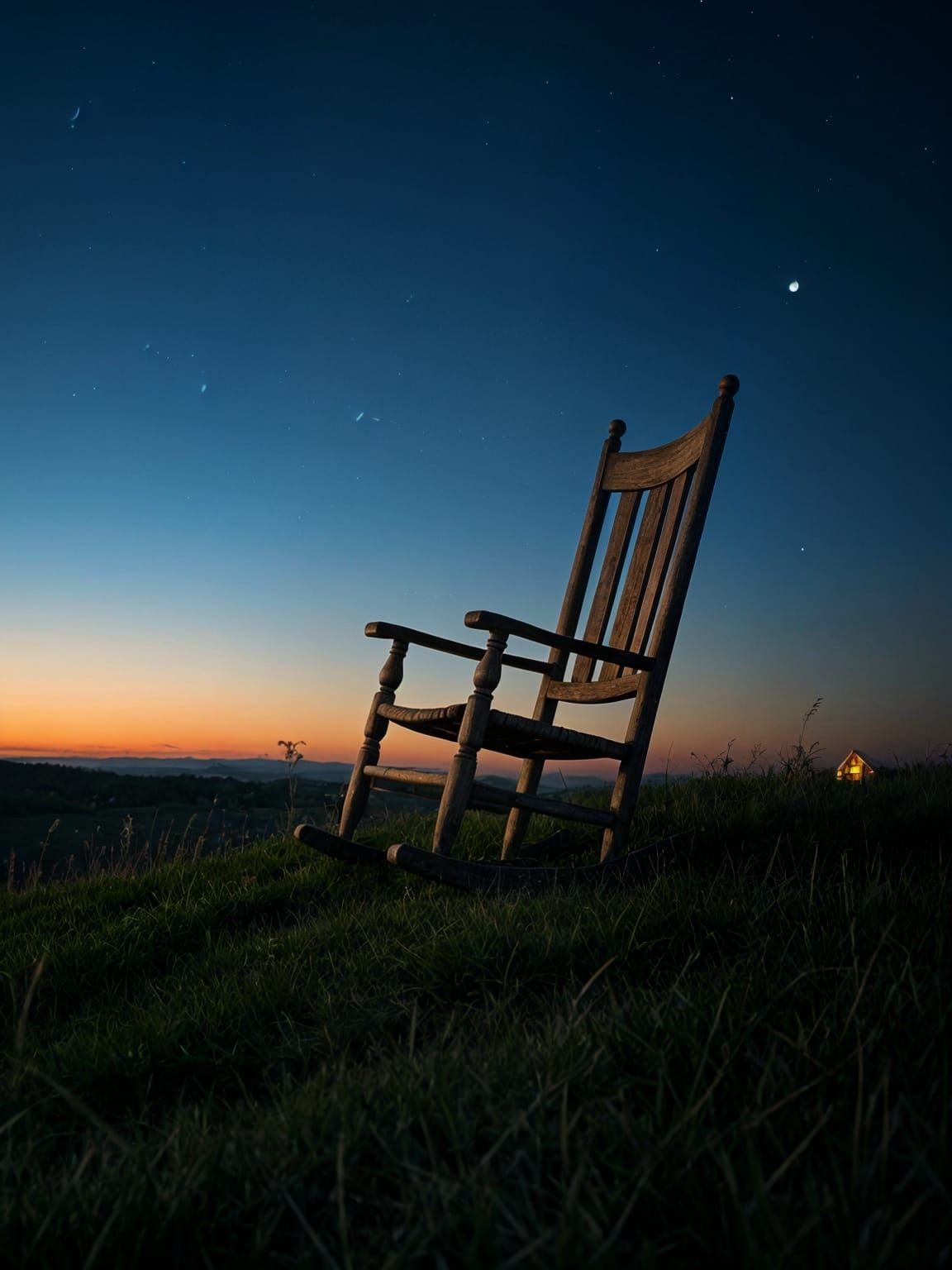 Ethereal Rocking Chair at Twilight