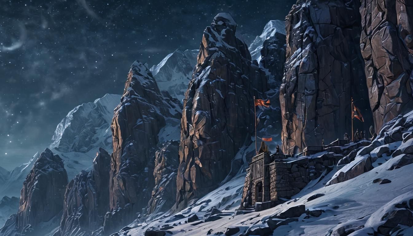 Dwarven Kingdom Entrance in Detailed Matte Painting