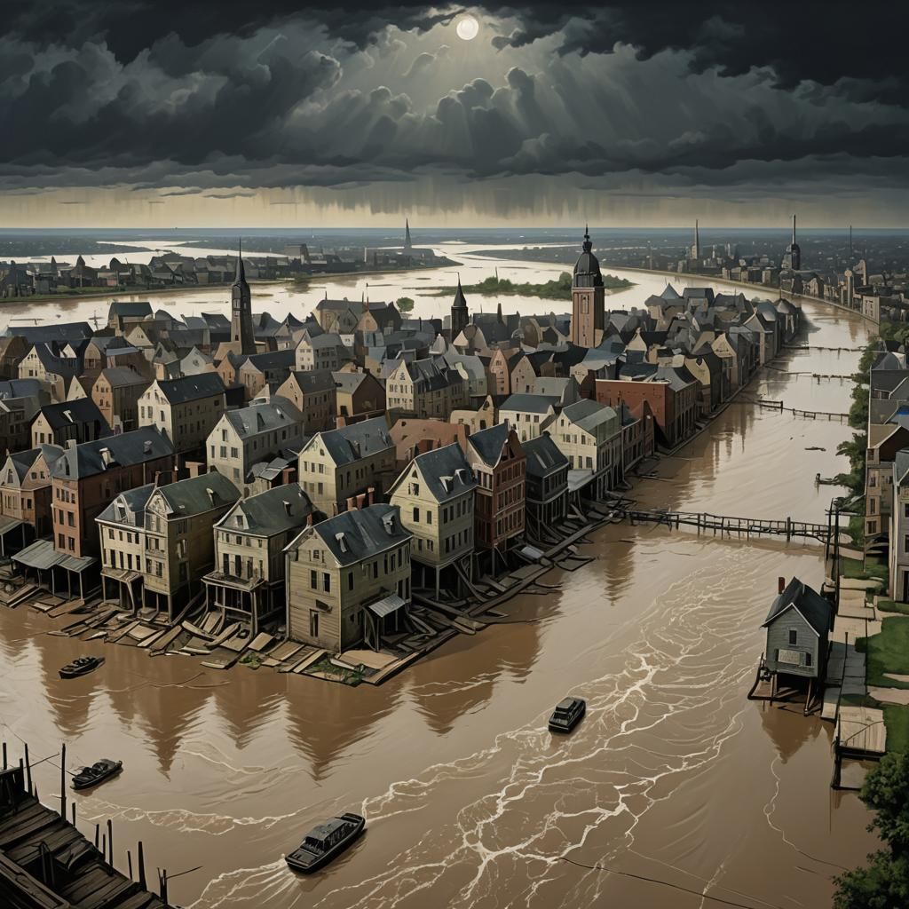 Davenport Iowa Flood: A Dystopian Vision