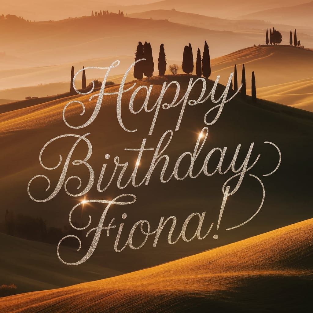 Tuscan Birthday Wishes in Golden Light