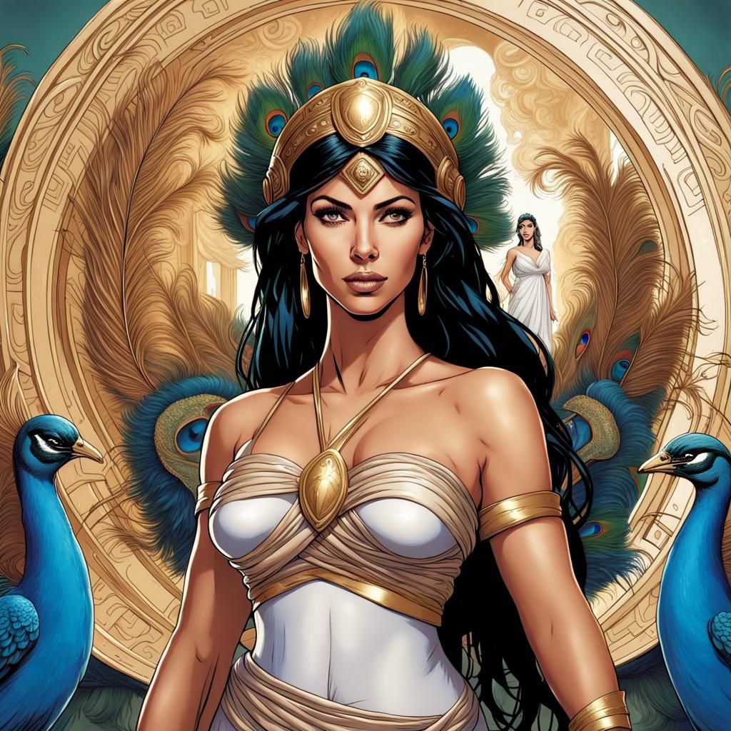 Kim Kardashian as Hera in Comic Book Art