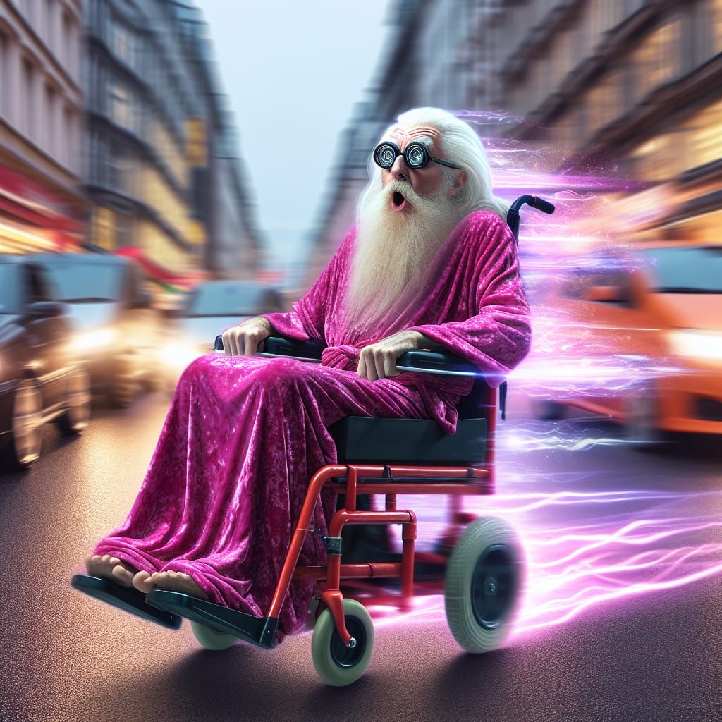 Gandalf's Wild Wheelchair Ride: A Humorous Scene