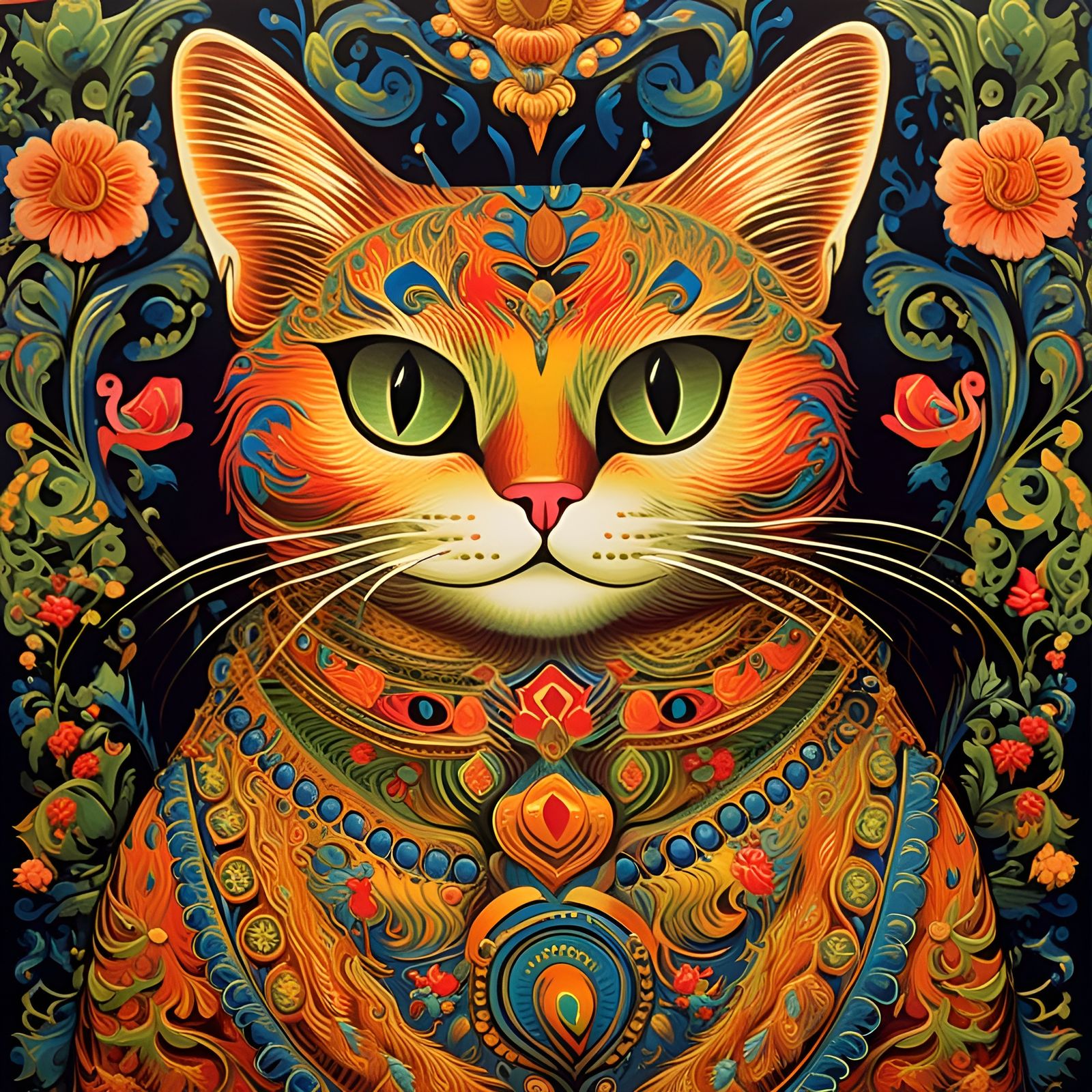 Anthropomorphic Cat (Homage to Louis Wain)