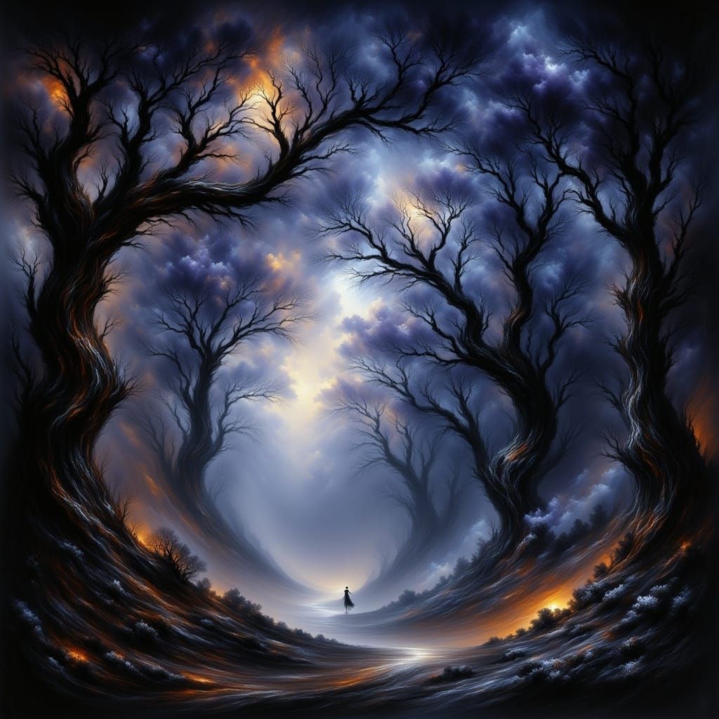 Cosmic Spiderwebs in Ancient Nebula Forest