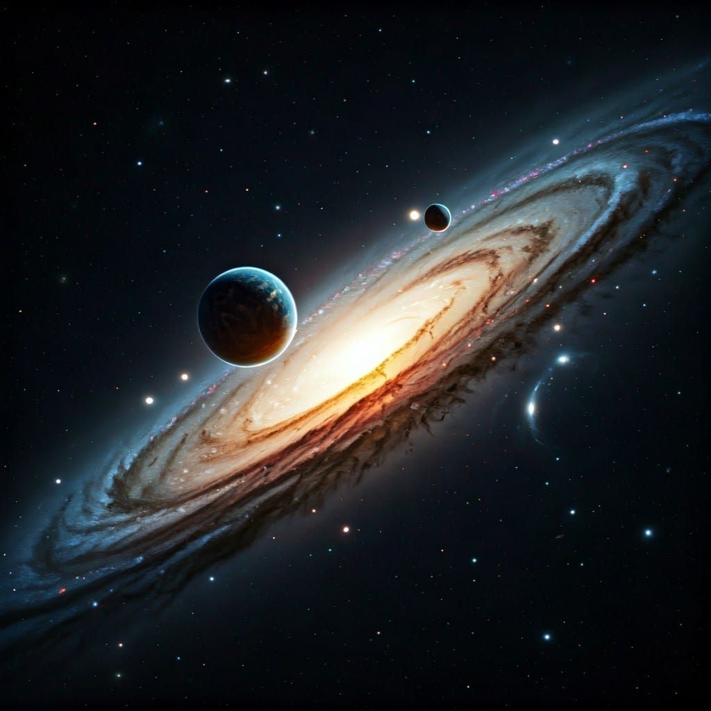 Cosmic Odyssey: Vibrant Planets, Majestic Stars, and Distant...