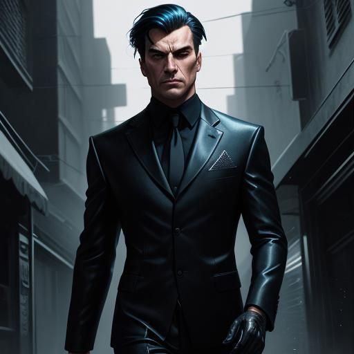 VIP in Alleyway: Comic Book Style Portrait