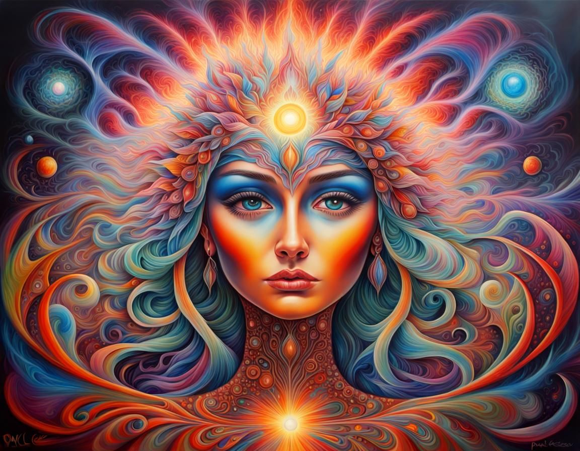 Mystical Energy in Vibrant Magnetic Vision