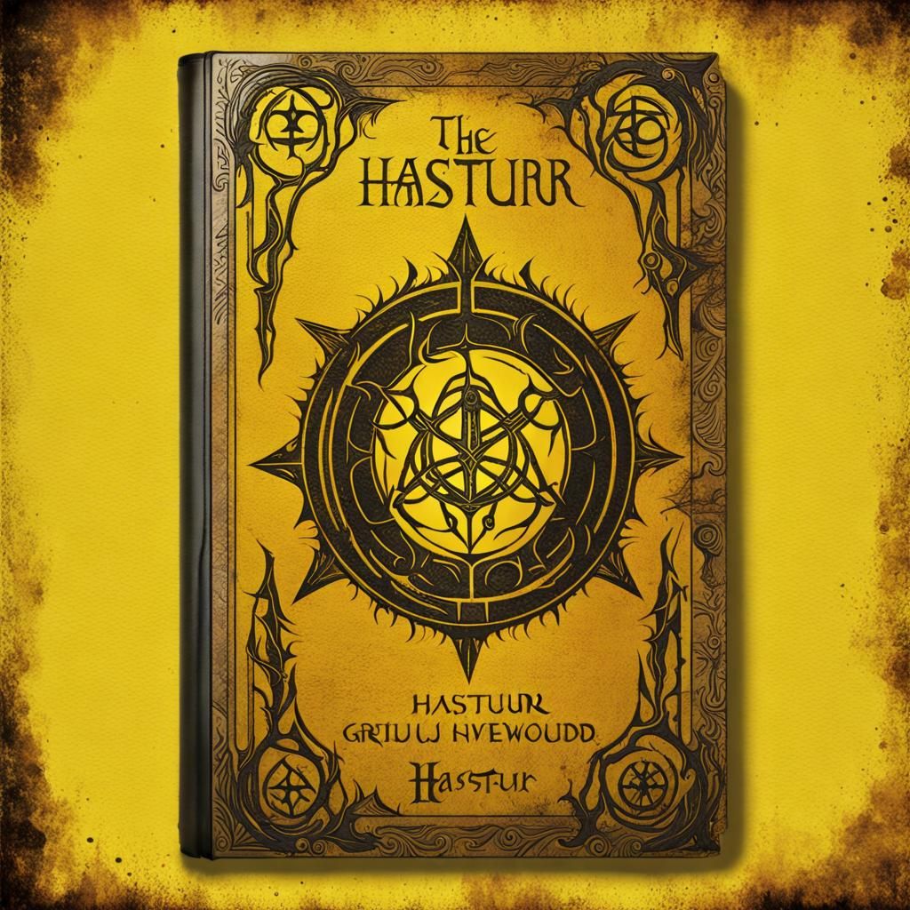 Hastur's Yellow Sign Grimoire Book Cover