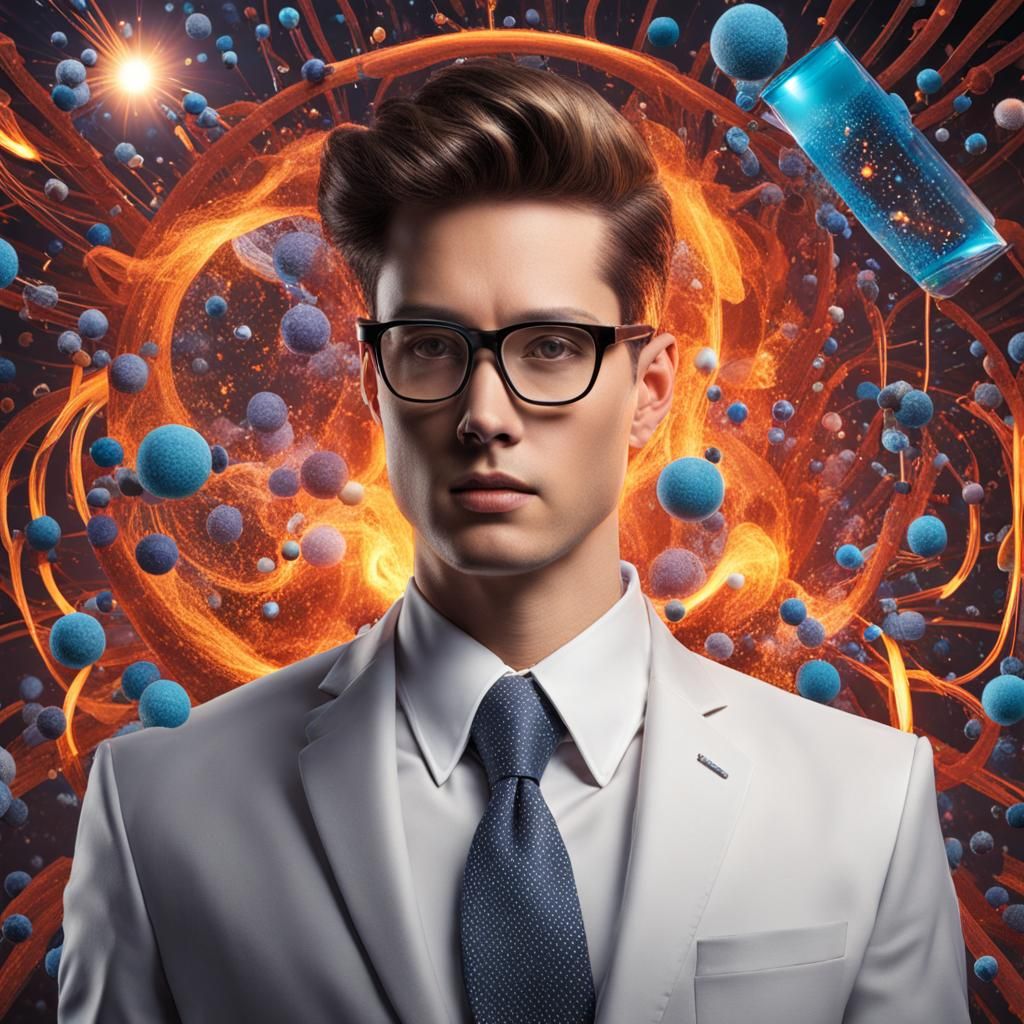 Chemical Reaction with Catalyst Illustration