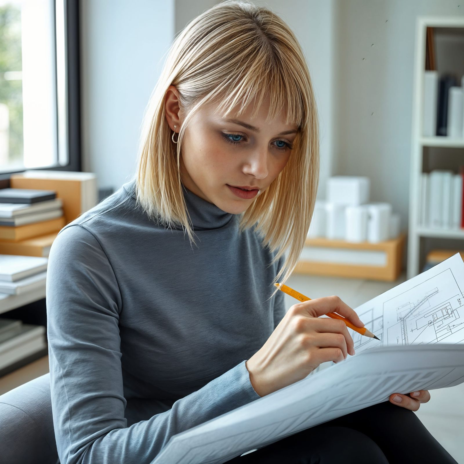 Finnish Architectural Student in Hyperrealistic Detail