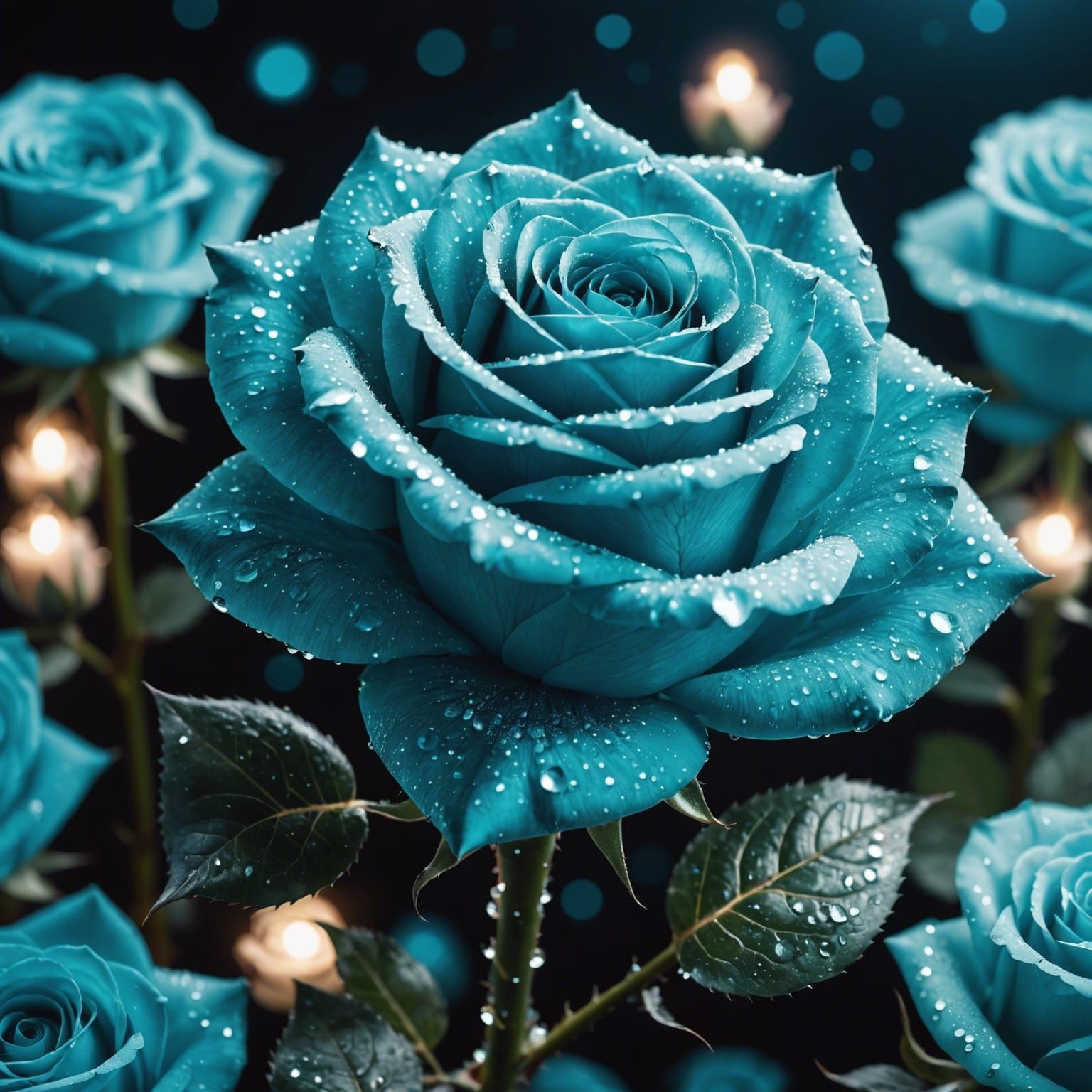 Cyan Roses