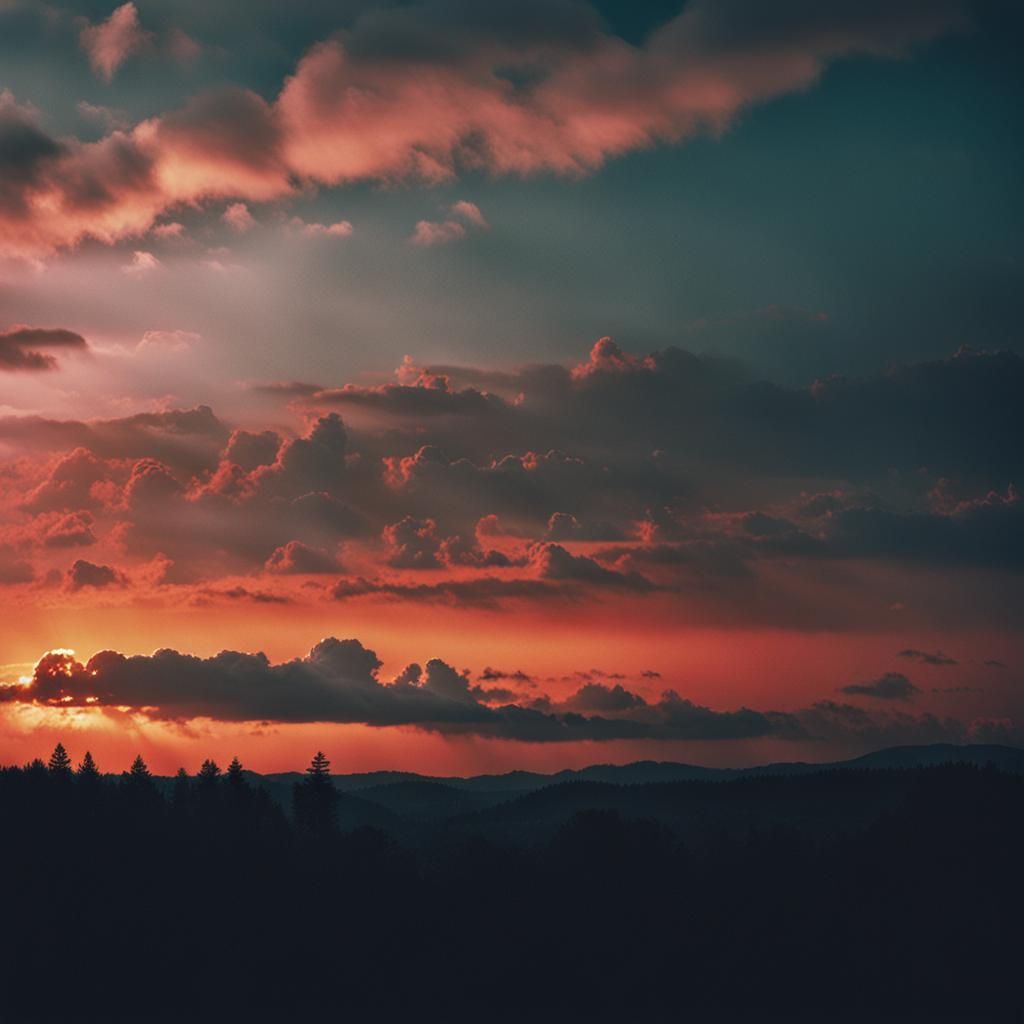 Dramatic Sunset Sky in Cinematic Style