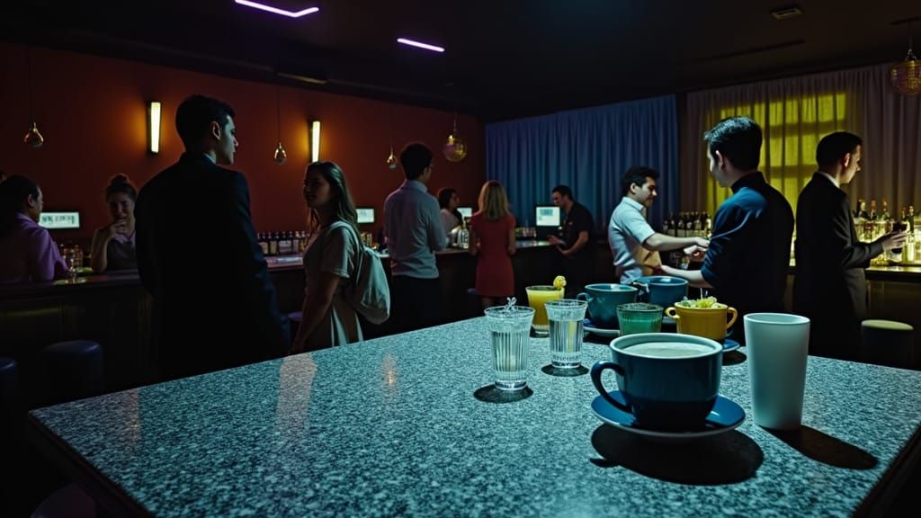 Warm Nightlife Scene at Prashant Bar, Vibrant and Sophistica...