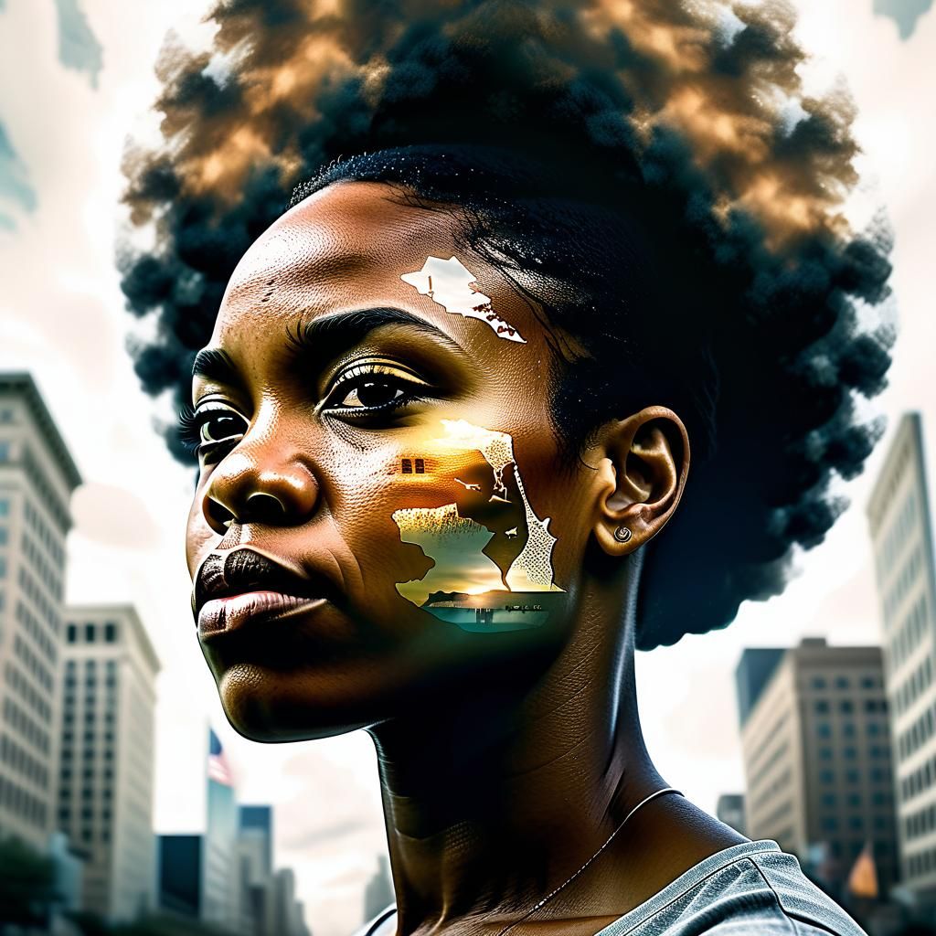 Resilient Woman: A Double Exposure Portrait