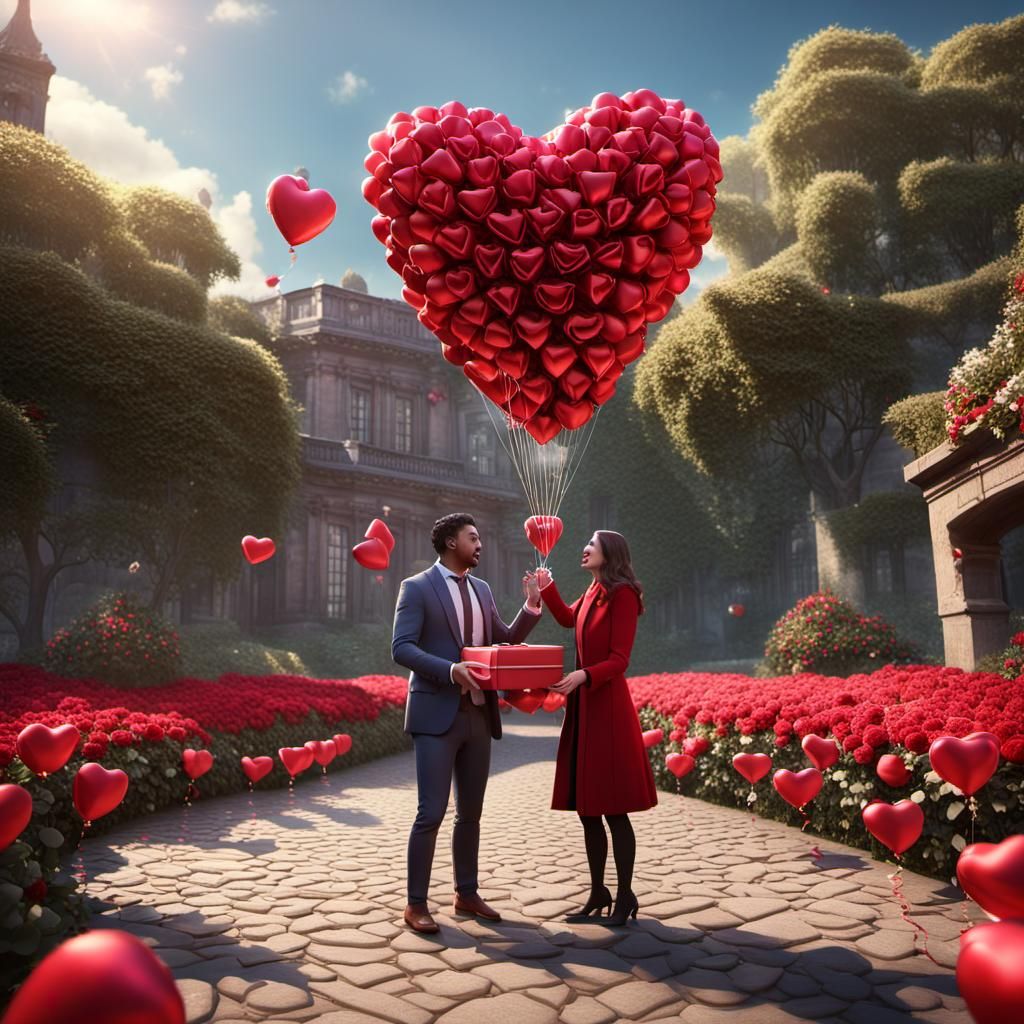Valentine's Day Chocolate Exchange in Fantasy Style