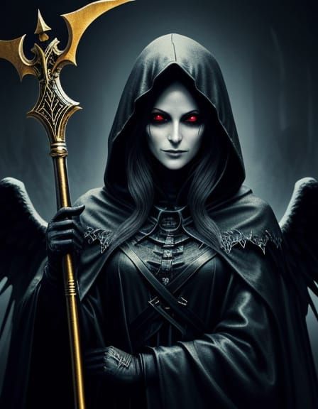 Gothic Angel of Death in Dark Fantasy Art