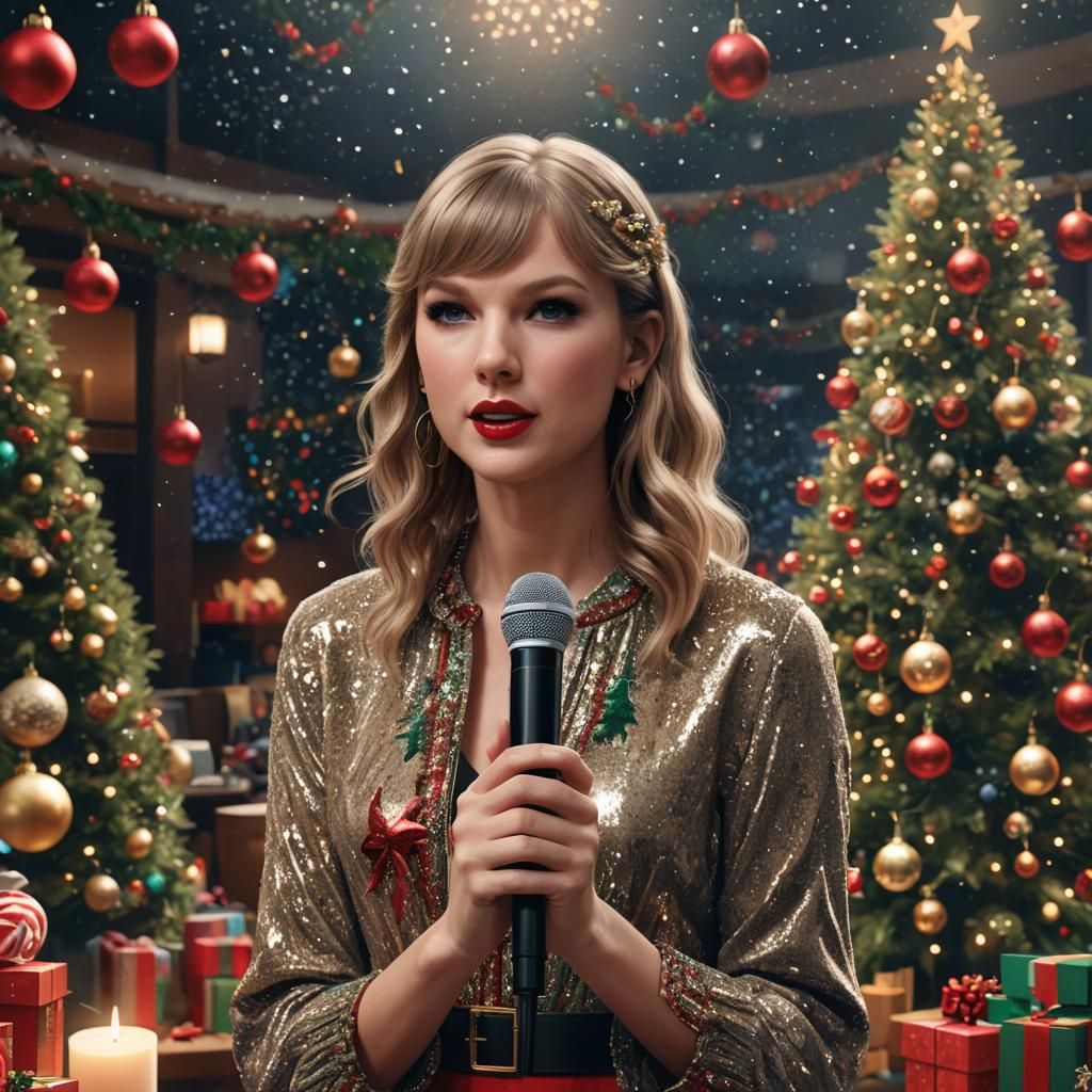 Christmas Starbucks Microphone: Detailed Matte Painting