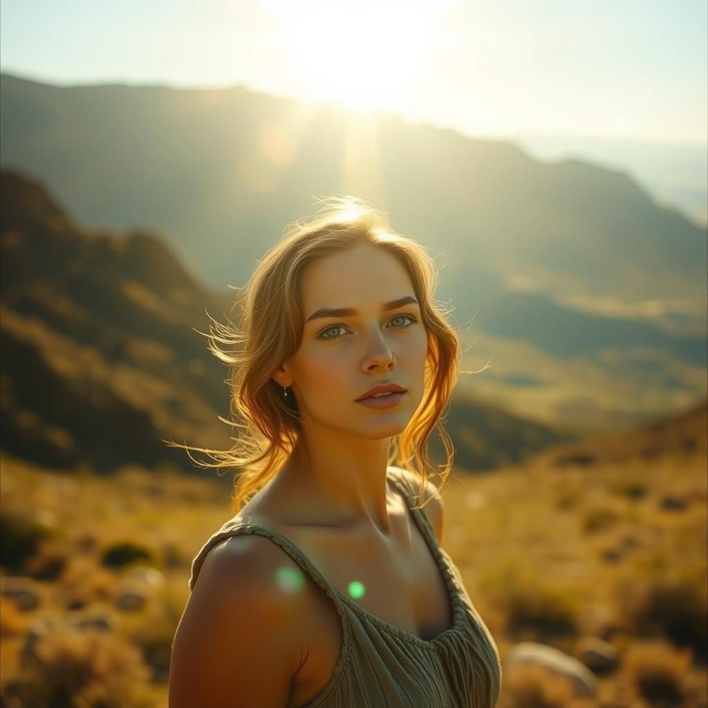 Emma in a Sun-Drenched Landscape