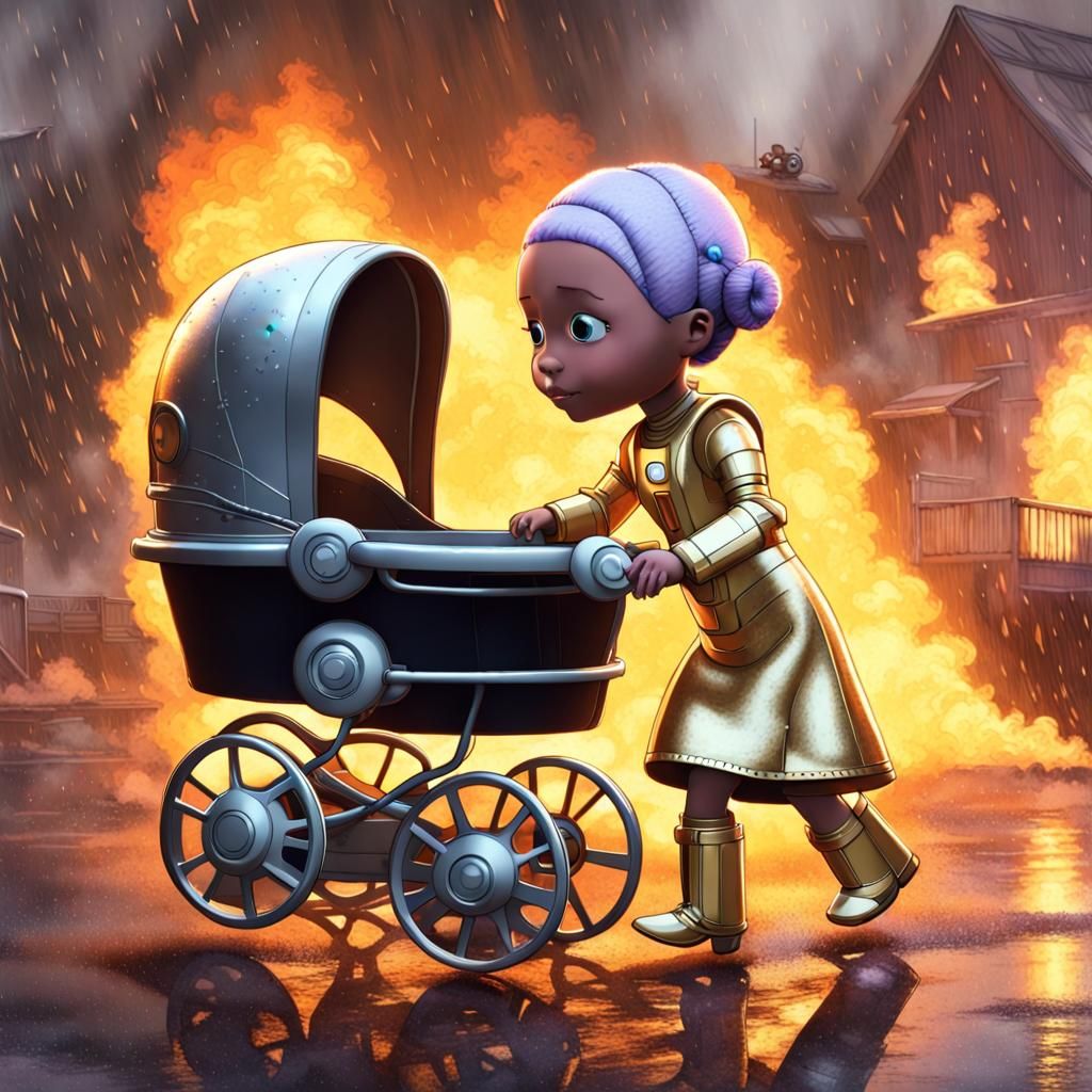 C3PO and Cyborg Doc McStuffins in Hailstorm