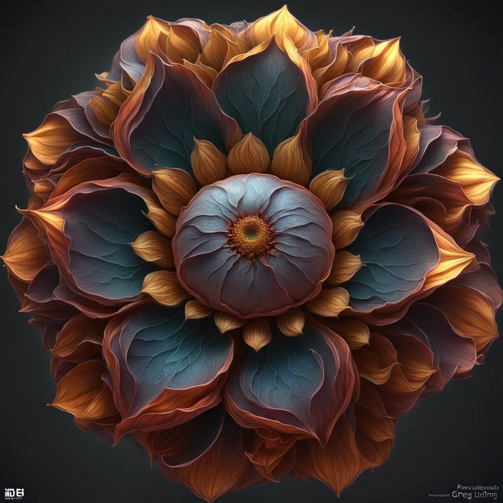 Hyperdetailed Moon Flower Concept Art in Dark Fantasy Style