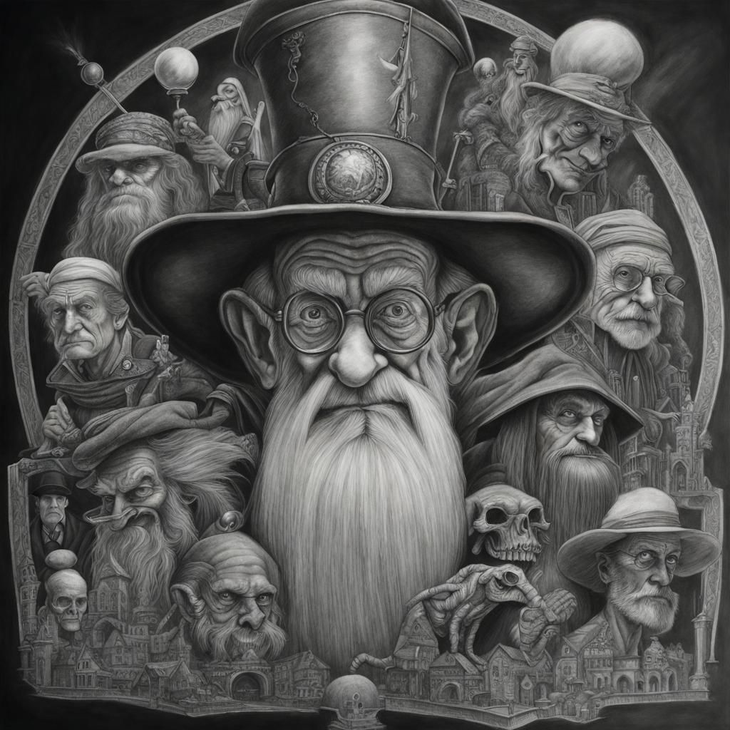 Discworld in Hyperdetailed Charcoal Drawing