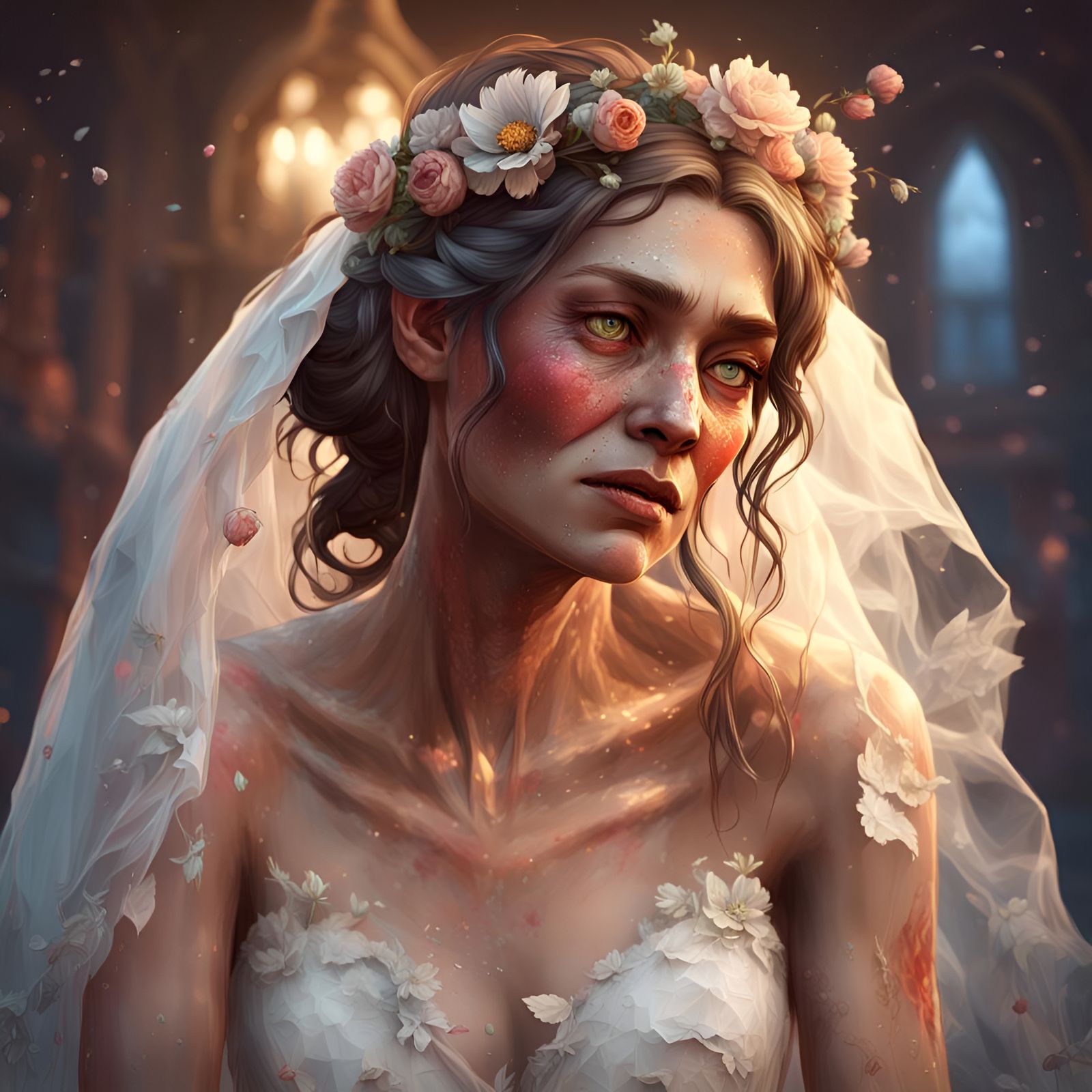 Distressed Bride Crying: Detailed Portrait in Unreal Engine ...