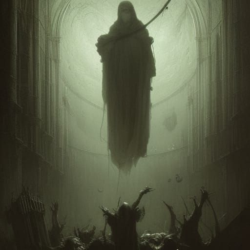 Horrific Scene in Dark Fantasy Style