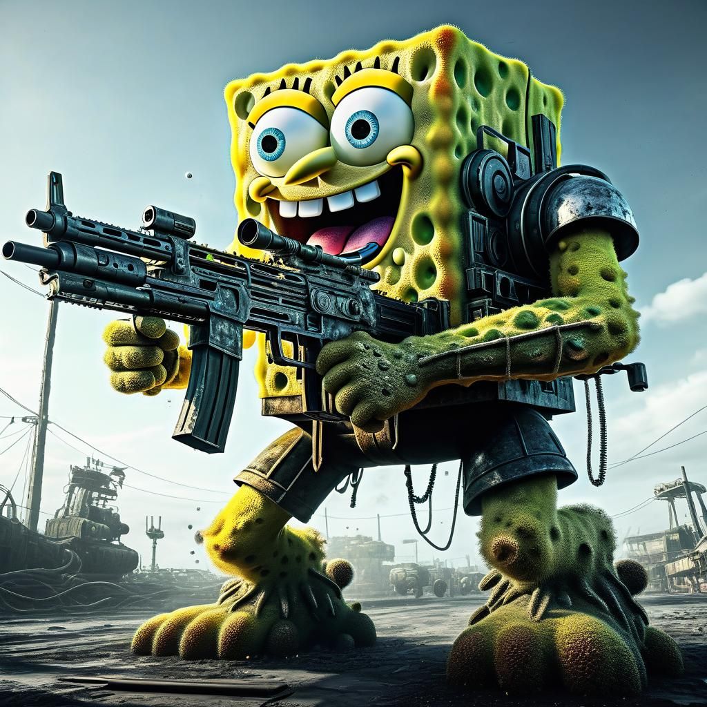 The sound of SpongeBobs Machinegun