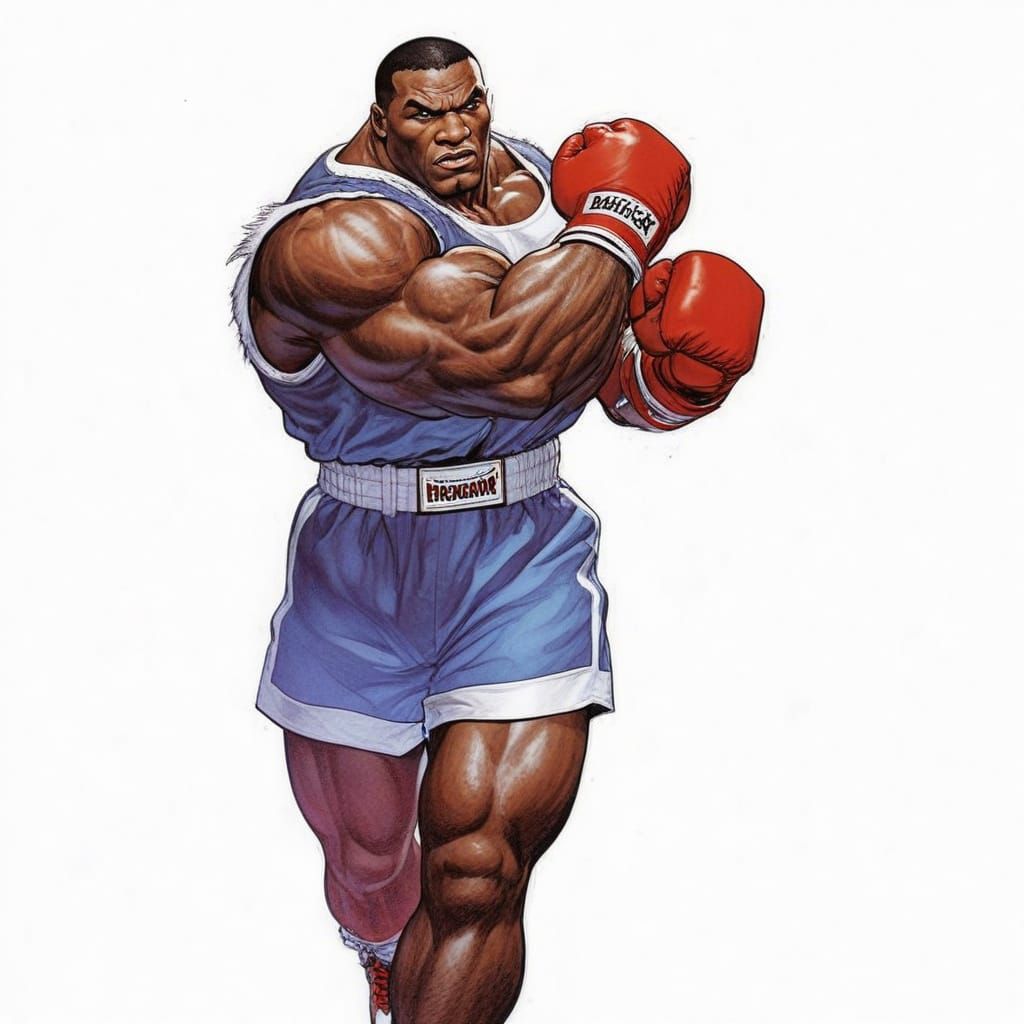 Young Mike Tyson as Balrog in Hyper-Realistic Comic Book Art
