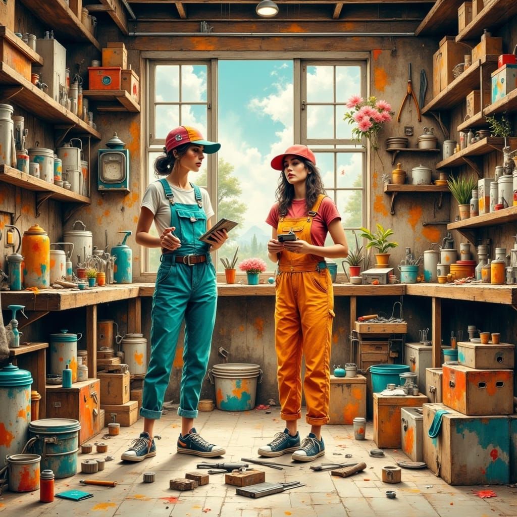 Colorful Garage Transformation Inspired by Whimsical Artists