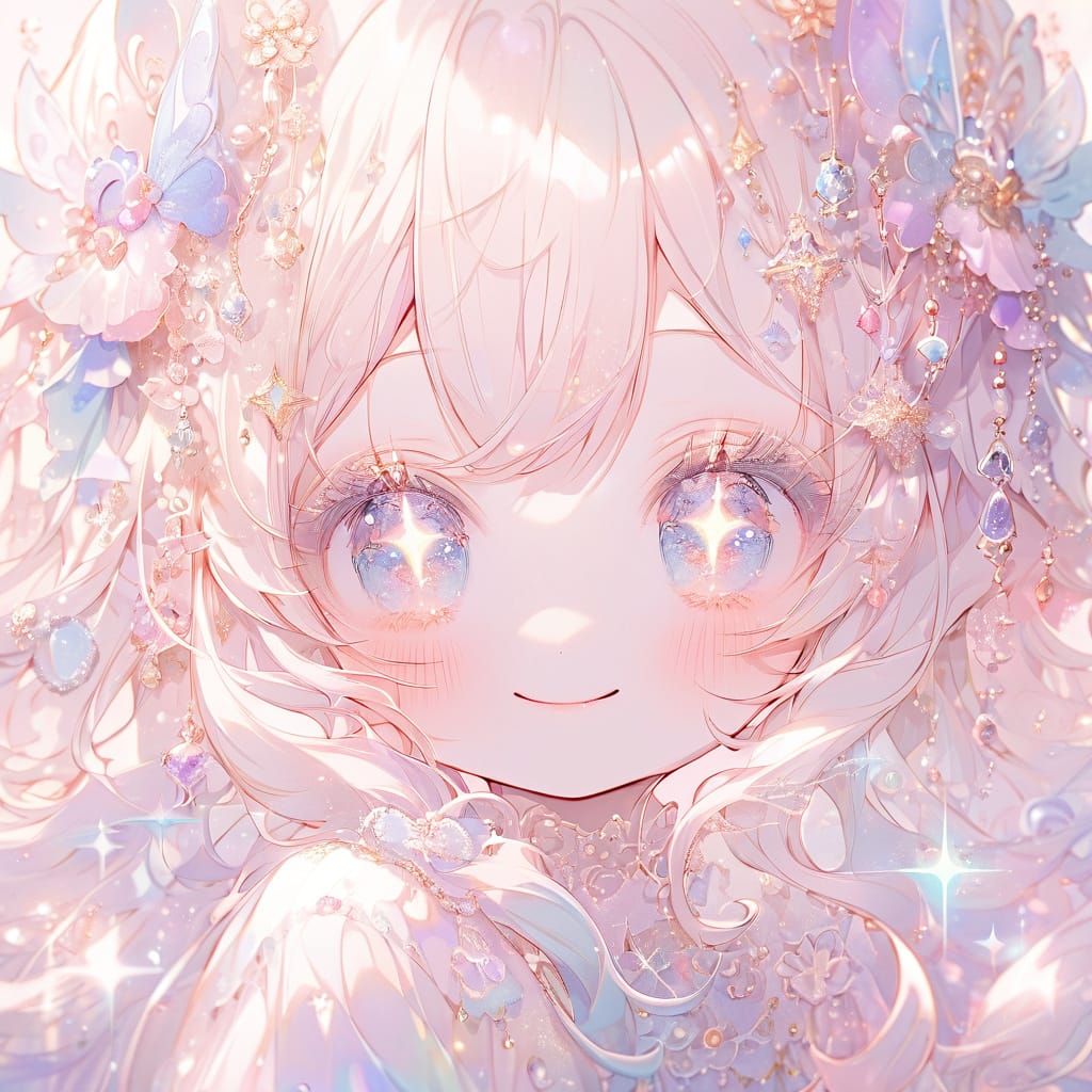 Whimsical Chibi Girl in Pastel Hues