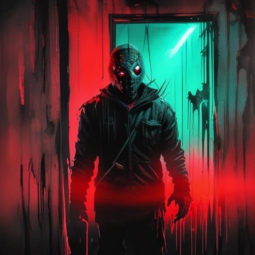 Jason Voorhees Hunts Combat Girl in Synthwave Horror