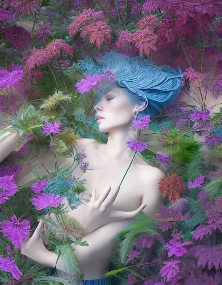 Plants Talking: Elegant Octane Render in Rich Colors