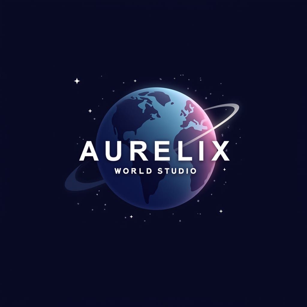 Aurelix World Studio Logo with Stylized Earth
