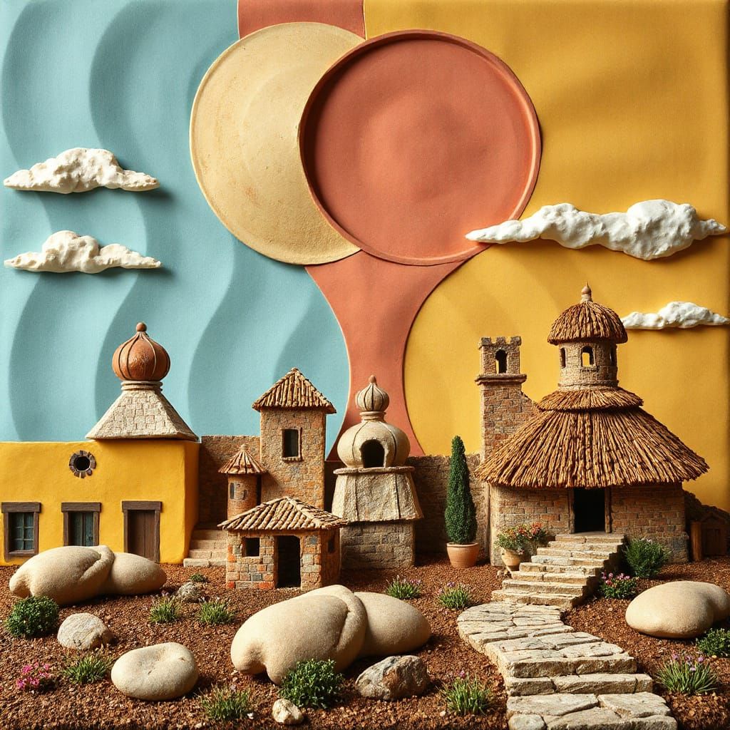 Surreal Dreamscape Architecture in Pinch Pot Technique