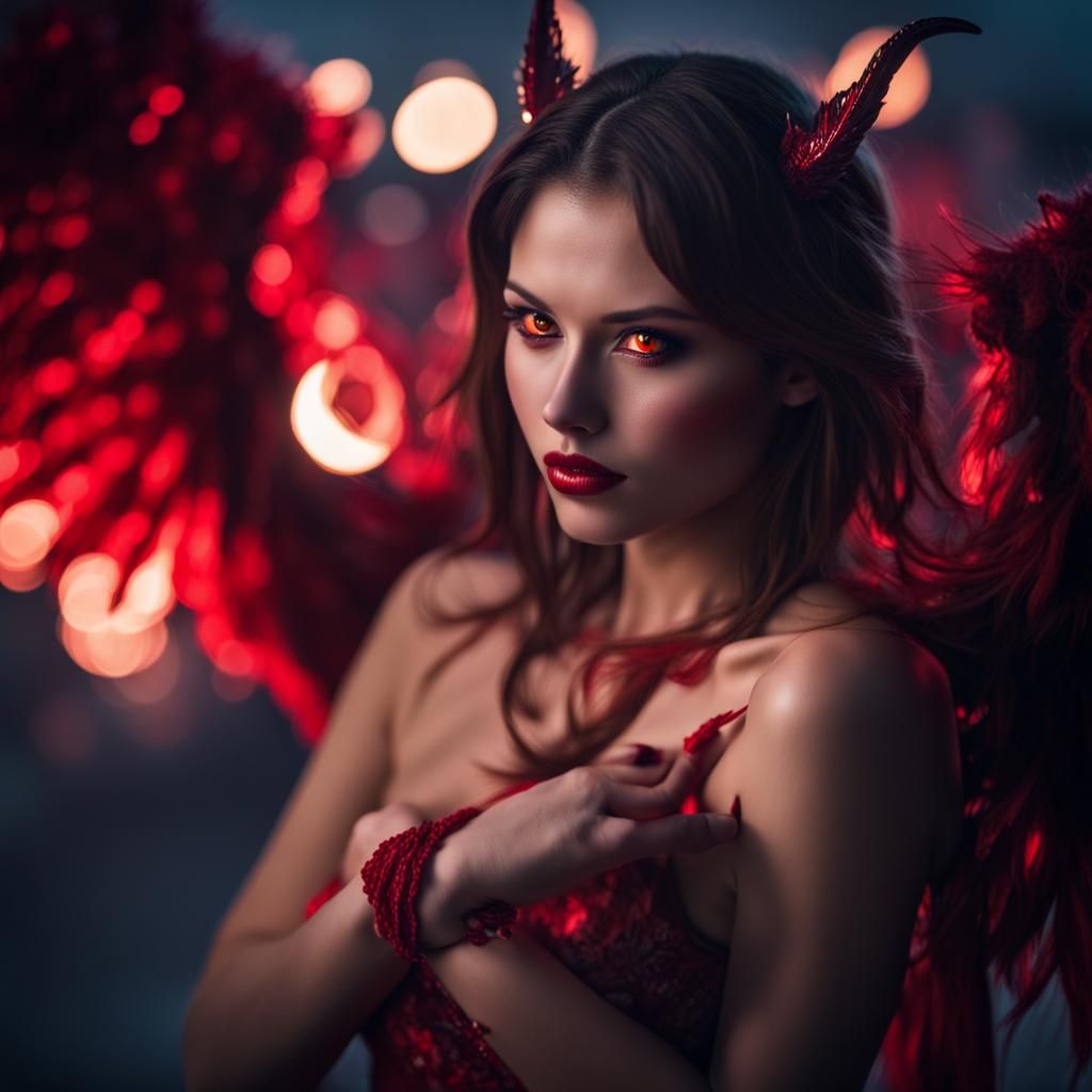 Demon Queen of Seduction in Moonlight