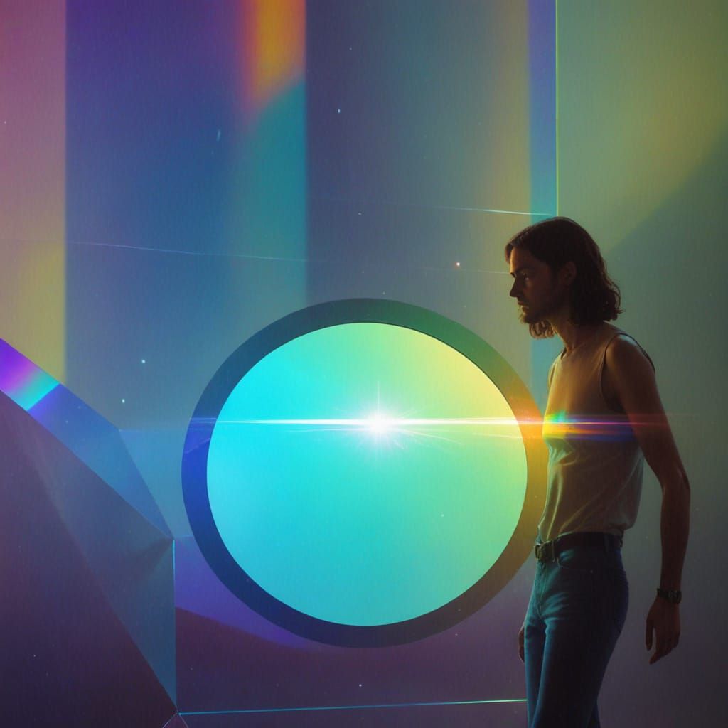 Colorful Rainbow Reflected in Cosmic Mirror