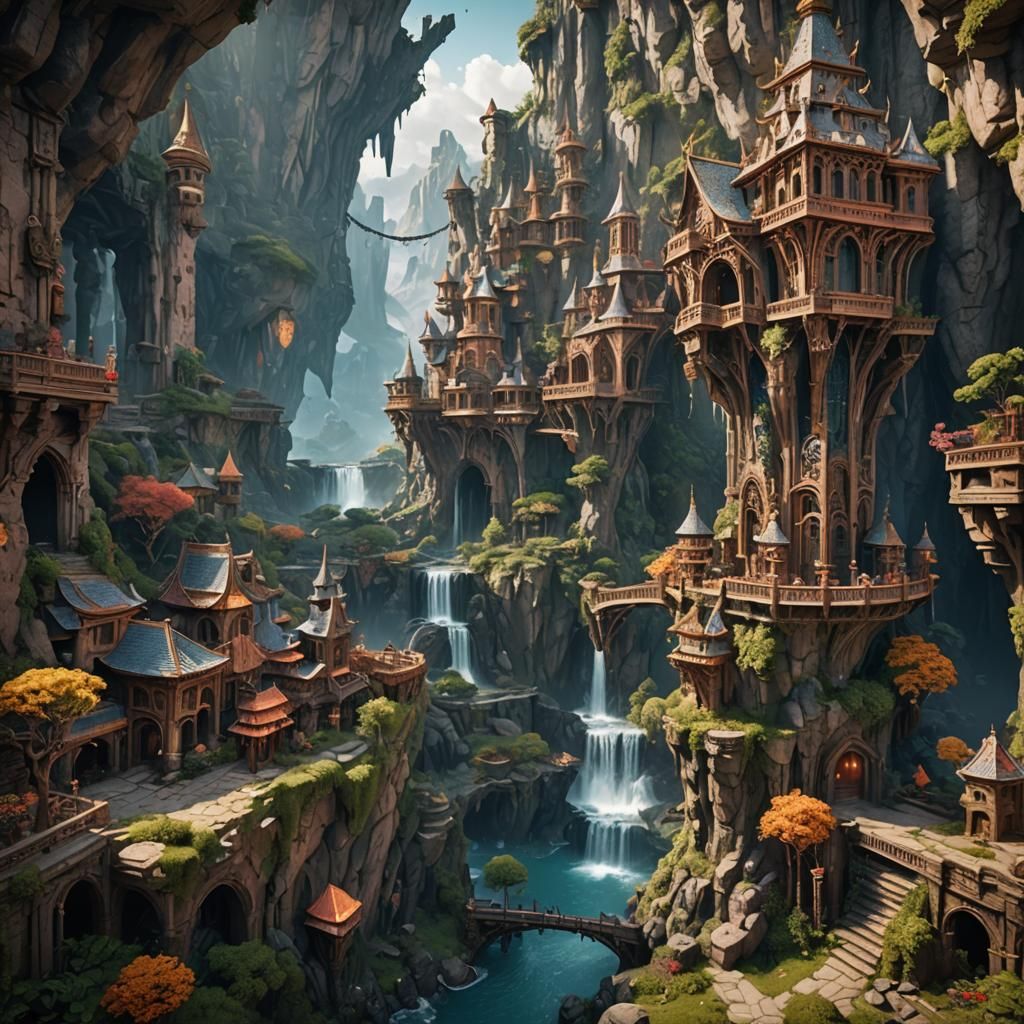 Fantastical Matte Painting in Deep Color