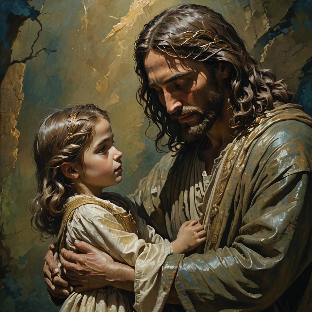 Jesus Rescuing Girl from Pit: Baroque-Style Rescue