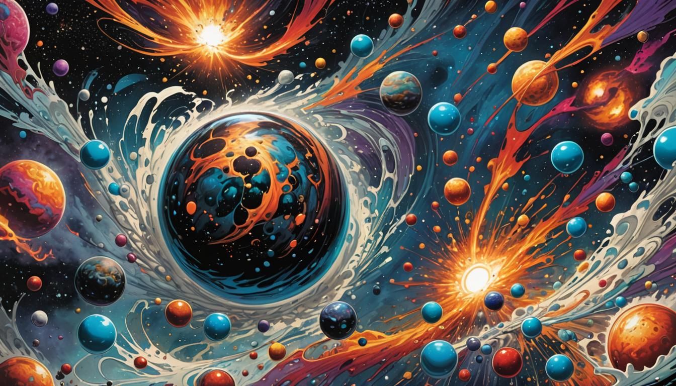 Cosmic Black Holes in Hyper-Realistic Comic Style