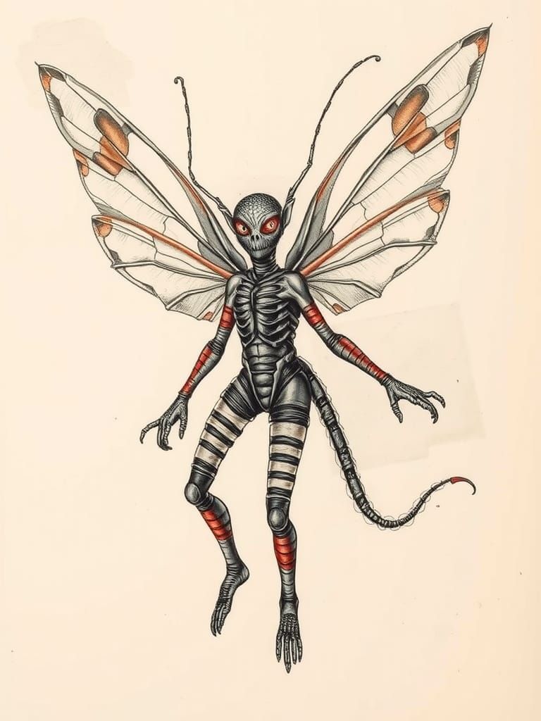 Evil Fairy: Scientific Illustration in Surreal Style