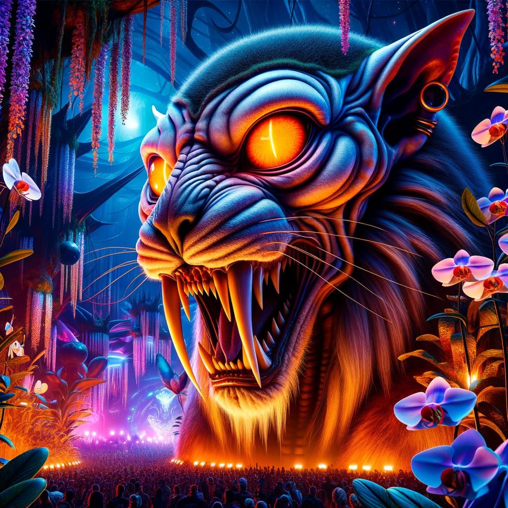 Nosferatu Sphinx at an Alien Rave Party