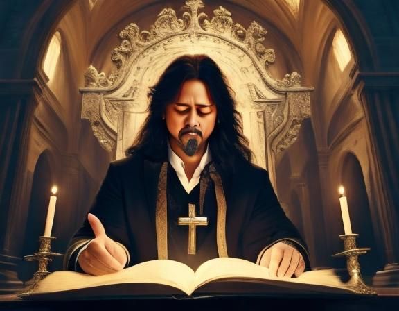 Hyperrealistic Prayer: A Cinematic HDR Portrait