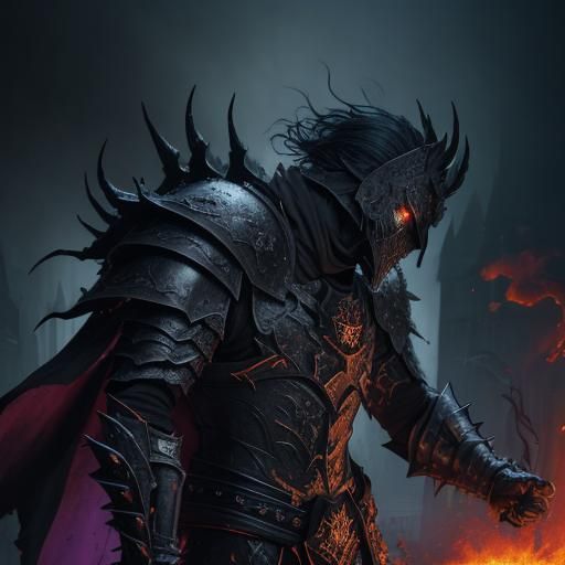 Dark Lord Silhouette in Charred Armor