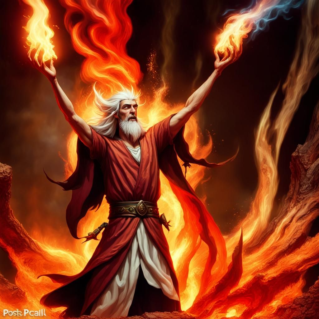 Eladrin Wizard Casts Thermonuclear Fireball: Cinematic Still