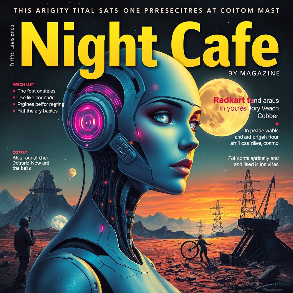 NightCafe Magazine Cover Featuring AI Art
