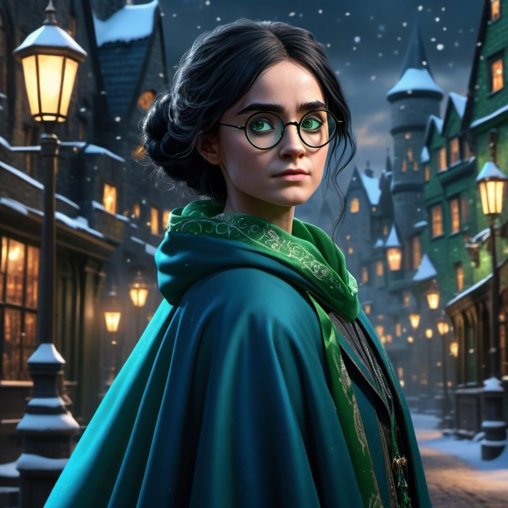 Female Harry Potter in Winter Ball Gown